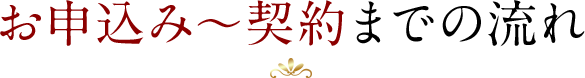 お申込み～契約までの流れ